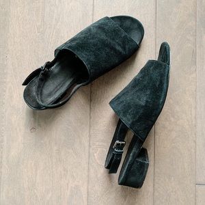 Vintage Suede Mule Slides